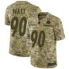 Nike Steelers #90 T. J. Watt Camo Men’s Stitched NFL Limited 2018 Salute To Service Jersey
