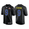 Men’s Los Angeles Rams #9 Matthew Stafford 2022 Black Super Bowl LVI Game Stitched Jersey