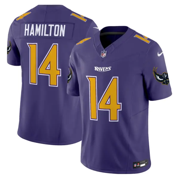 Mens Baltimore Ravens Special Vapor Limited Jersey V2 Kyle Hamilton Jersey Purple
