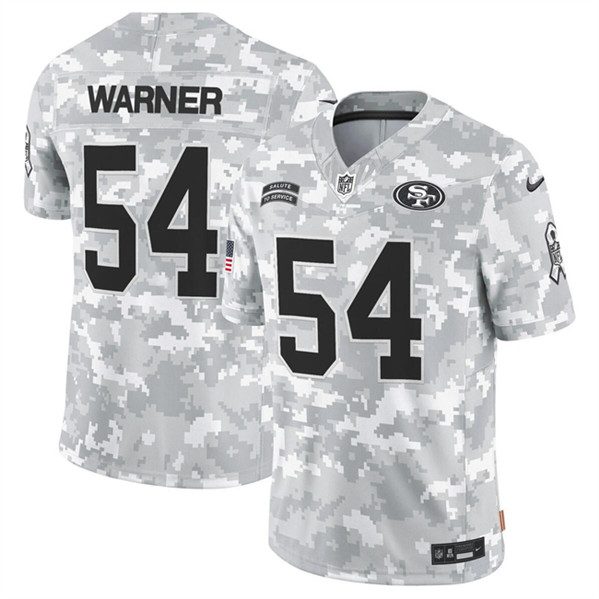San Francisco 49Ers #54 Fred Warner 2024 FUSE Arctic Camo Salute To Service Limited Football Stitched Jersey