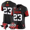 Texas Tech Red Raiders 2025 Vapor Limited Jersey – 100th Anniversary & Texas Patch – All Stitched – Black – Adam Hill Jersey