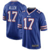 Josh Allen 17 Buffalo Bills Team Game Player Jersey – Royal