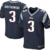 New England Patriots #3 Stephen Gostkowski Navy Blue Team Color NFL Nike Elite Jersey
