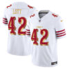 Youth’s San Francisco 49ers 2025 Rivalries Vapor Limited Jersey V2 – All Stitched White Gold Ronnie Lott – 42 Jersey
