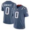 England Patriots Christian Gonzalez Nike Storm Blue 2025 Rivalries Collection Limited Jersey