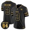 Dallas Cowboys #94 Marshawn Kneeland Memorial Patch Gold Vapor Limited Jersey – All Stitched – Black Gold – George Pickens Jersey