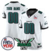 Custom Philadelphia Eagles “Fan Of The Year” Jersey – All Stitched Men White Jersey