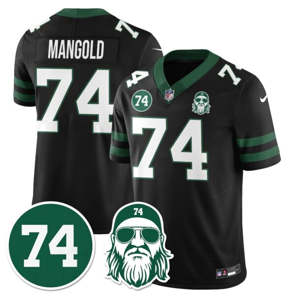 New York Jets Vapor Limited Jersey – Nick Mangold Patch – All Stitched – Blank – Nick Mangold Jersey