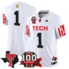Texas Tech Red Raiders 2025 Vapor Limited Jersey – 100th Anniversary & Texas Patch – All Stitched – White – #1 Team Jersey