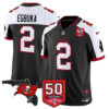 Men’s Tampa Bay Buccaneers 50th Season Patch Vapor Limited Jersey – All Stitched Black Alternate Emeka Egbuka Jersey