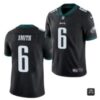 Men Philadelphia Eagles #6 DeVonta Smith 2021 NFL Draft Black Vapor Untouchable Limited Stitched Jersey