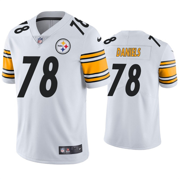 Men’s Pittsburgh Steelers #78 James Daniels White Vapor Untouchable Limited Stitched Jersey