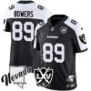 Raiders 2025 Vapor Limited Jersey – 65th Anniversary – All Stitched – Black Alternate – Brock Bowers Jersey
