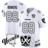 Raiders 2025 Vapor Limited Jersey – 65th Anniversary – All Stitched – White – Brock Bowers Jersey