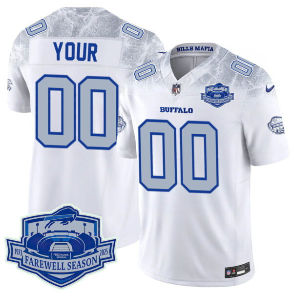 Buffalo Bills 2025 Custom Jersey All Stitched – Farewell to Highmark Stadium Rivalry Jersey