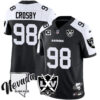 Raiders 2025 Vapor Limited Jersey – 65th Anniversary – All Stitched – Black Alternate – Maxx Crosby Jersey