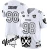 Raiders 2025 Vapor Limited Jersey – 65th Anniversary – All Stitched – White – Maxx Crosby Jersey