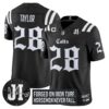 Indianapolis Colts 2025 ‘Gothic Iron Hoof Edition’ Vapor Limited Jersey – Jim Irsay Patch – All Stitched – Black – Jonathan Taylor Jersey