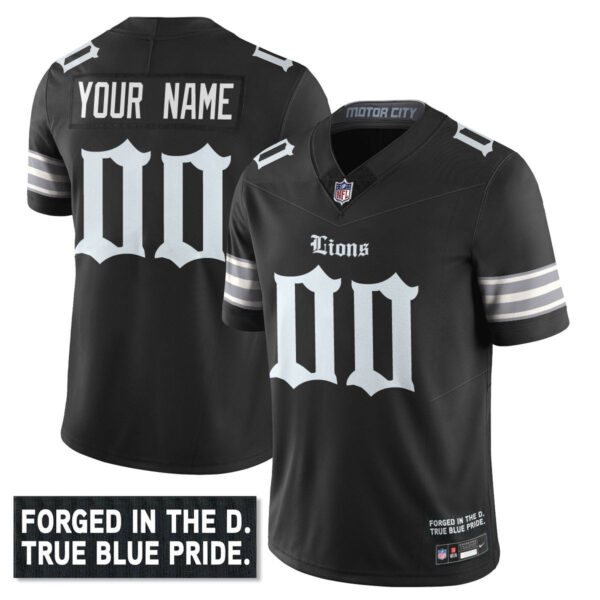 Detroit Lions Gothic MoToronto Blue Jays City Edition Vapor Limited Custom Jersey – All Stitched – Black Jersey
