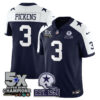 Dallas Cowboys 5-Time Champions Patch Vapor Limited Jersey – All Stitched – Alternate – George Pickens Jersey