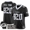 Green Bay Packers ‘Gothic Frozen Tundra Edition’ Vapor Limited Jersey – All Stitched – Black – Title Town 920 Jersey