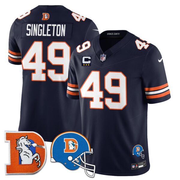 Denver Broncos Throwback Vapor Limited Jersey – All Stitched – Navy – Alex Singleton Jersey
