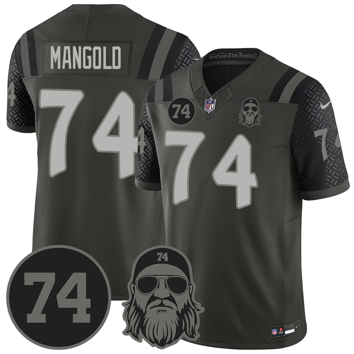 New York Jets Vapor Limited Jersey – Nick Mangold Patch – All Stitched – Rivalries – Nick Mangold Jersey