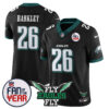 Women’s Philadelphia Eagles “Fan Of The Year” Jersey – All Stitched Black Saquon Barkley – 26 Jersey