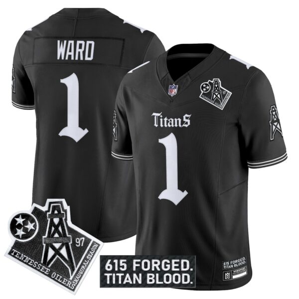 Tennessee Titans ‘Titan Gothic Shadows Drop’ Vapor Limited Jersey – All Stitched – Black – Cam Ward Jersey