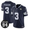 Dallas Cowboys #94 Marshawn Kneeland Memorial Patch Vapor Limited Jersey – All Stitched – Navy – George Pickens Jersey