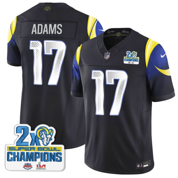 Los Angeles Rams 2-Time Champions Patch Vapor Limited Jersey – All Stitched – Rivalries – Davante Adams Jersey