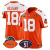 Chicago Bears Dick Butkus Patch Throwback Vapor Limited Jersey – All Stitched – Orange Alternate – Caleb Williams Jersey