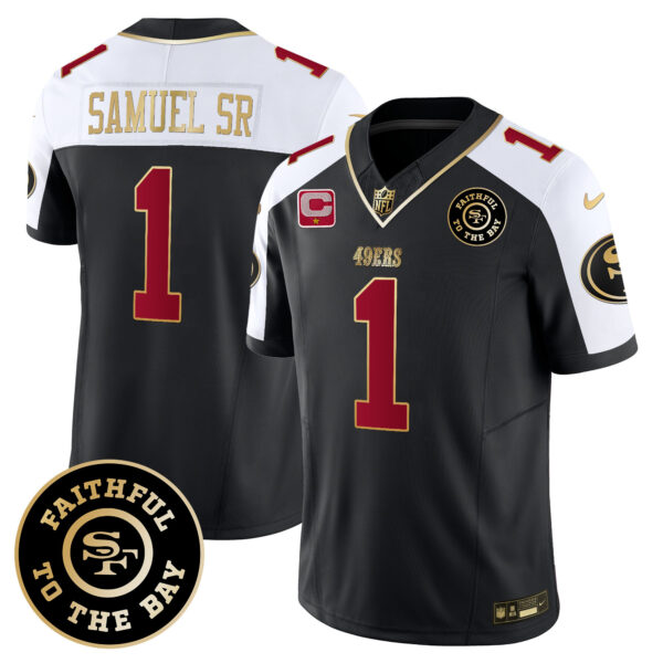 Mens San Francisco 49Ers Faithful To The Bay Patch Vapor Limited Jersey Deebo Samuel Jersey Black Alternate
