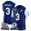 Dallas Cowboys 5-Time Champions Patch Vapor Limited Jersey – All Stitched – Throwback – George Pickens Jersey