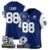 Dallas Cowboys 5-Time Champions Patch Vapor Limited Jersey – All Stitched – Throwback – CeeDee Lamb Jersey