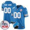 Detroit Lions Fan Of The Year Custom Jersey – All Stitched – Blue Jersey