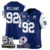 Dallas Cowboys 5-Time Champions Patch Vapor Limited Jersey – All Stitched – Throwback – Quinnen Williams Jersey