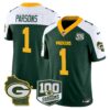 Green Bay Packers 100th Season & Home Patch Vapor Limited Jersey – All Stitched – Alternate – Micah Parsons Jersey