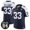 Dallas Cowboys #94 Marshawn Kneeland Memorial Patch Vapor Limited Jersey – All Stitched – Alternate – Javonte Williams Jersey