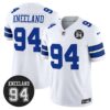 Dallas Cowboys #94 Marshawn Kneeland Memorial Patch Vapor Limited Jersey – All Stitched – White Limited – Marshawn Kneeland Jersey