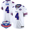 Buffalo Bills 2025 Jersey All Stitched – Farewell to Highmark Stadium – White – James Cook Jersey