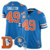 Denver Broncos Throwback Vapor Limited Jersey – All Stitched – Blue – Alex Singleton Jersey