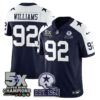 Dallas Cowboys 5-Time Champions Patch Vapor Limited Jersey – All Stitched – Alternate – Quinnen Williams Jersey