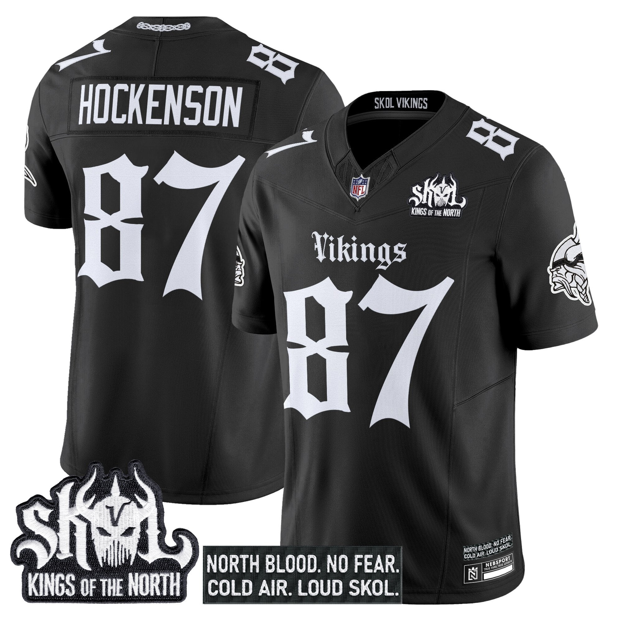Minnesota Vikings Gothic Norseblood Edition Vapor Limited Jersey – All Stitched – Black – T.J.Hockenson Jersey