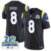 Los Angeles Rams 2-Time Champions Patch Vapor Limited Jersey – All Stitched – Rivalries – Jared Verse Jersey