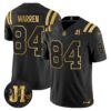 Indianapolis Colts 2025 Jim Irsay Patch Gold Vapor Limited Jersey – All Stitched – Black Gold – Tyler Warren Jersey