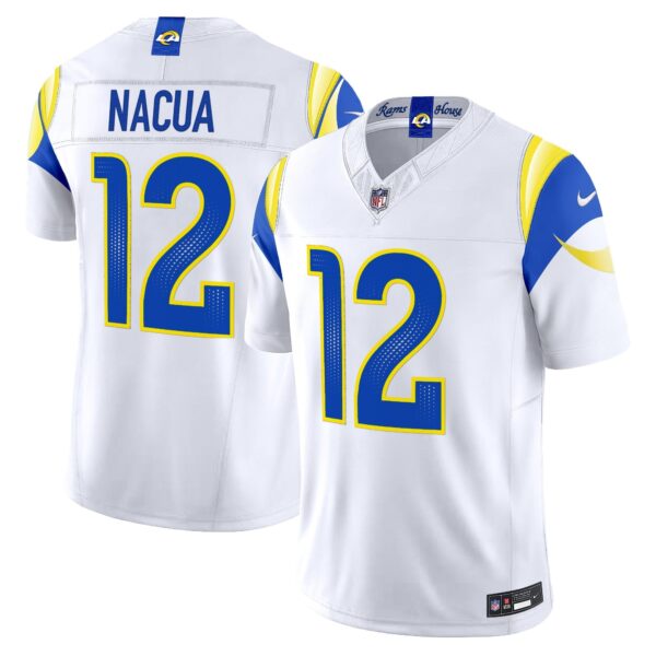 Los Angeles Rams 2025 “Rivalries” Vapor Limited Jersey – All Stitched – White – Puka Nacua Jersey