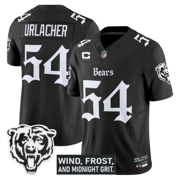 Chicago Bears ‘Gothic Midway Legacy’ Vapor Limited Jersey – All Stitched – Black – Brian Urlacher Jersey