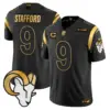 Mens Los Angeles Rams 2024 Gold Vapor Limited Jersey Matthew Stafford Jersey Black Gold