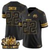 Minnesota Vikings 2025 Gold Vapor Limited Jersey – Kings Of The North Patch – All Stitched – Black Gold – Harrison Smith Jersey